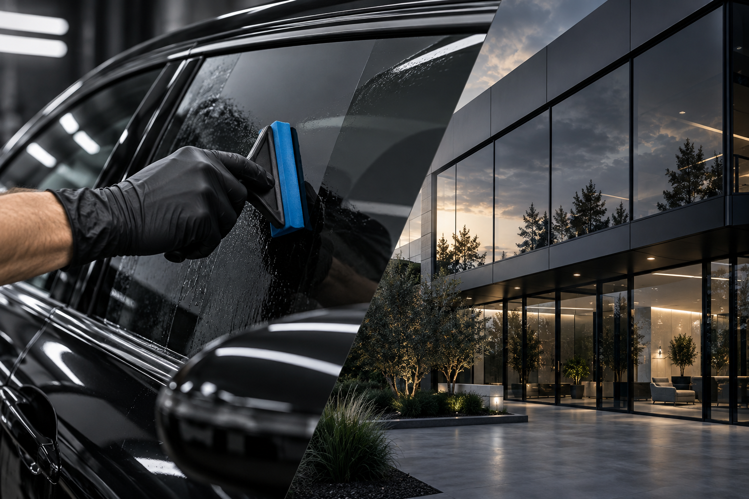 „Autoscheibentönung und Fensterfolien für Gebäude – LD Group in Cheb.“