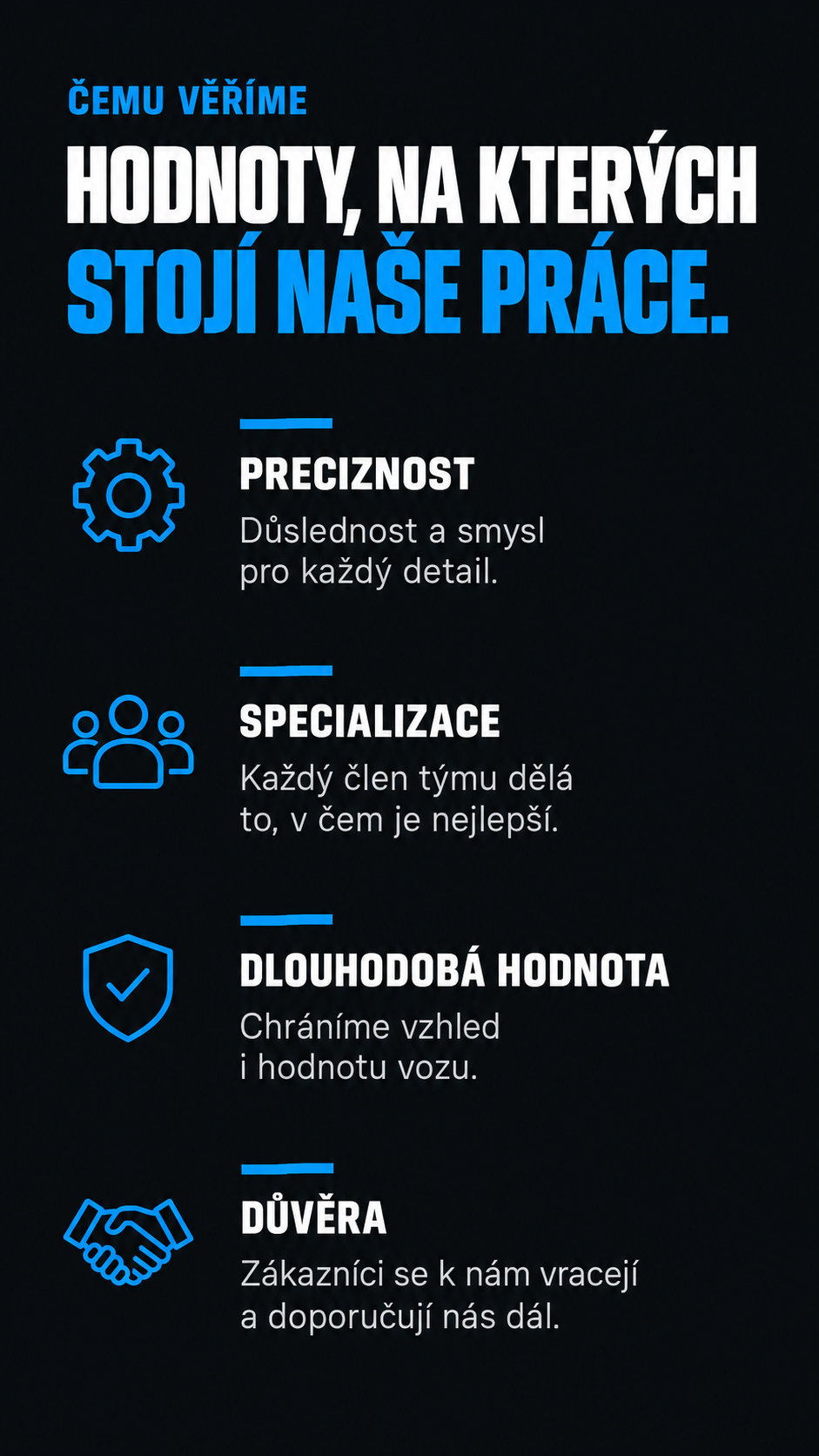 Preciznost, specializace, dlouhodobá hodnota a důvěra – čtyři principy, na kterých stojí práce týmu LD Group.