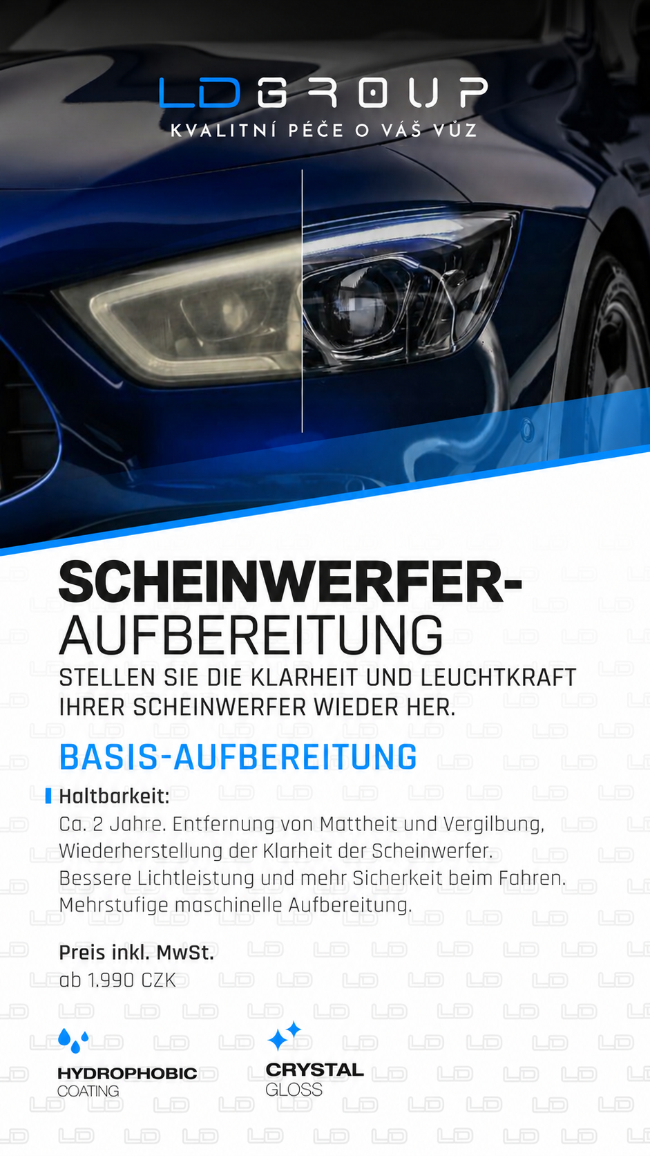 Scheinwerfer-Aufbereitung – Entfernung von Vergilbung und Mattheit für klare Scheinwerfer